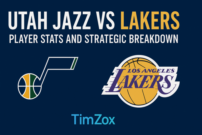 Utah Jazz vs Lakers Match Player Stats